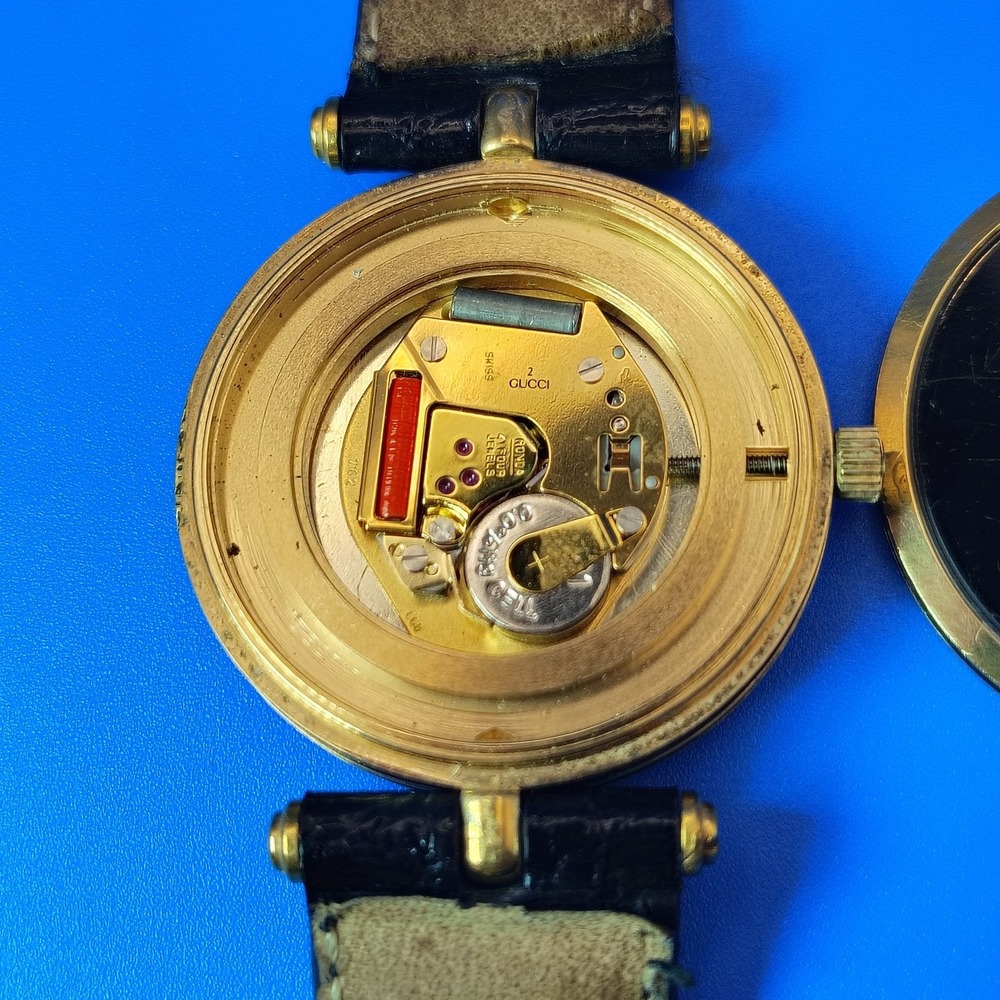 Vintage 1993 Gucci 3000M Swiss Made Women's Luxury Quartz Watch Lizard Skin Band - Picture 6 of 9